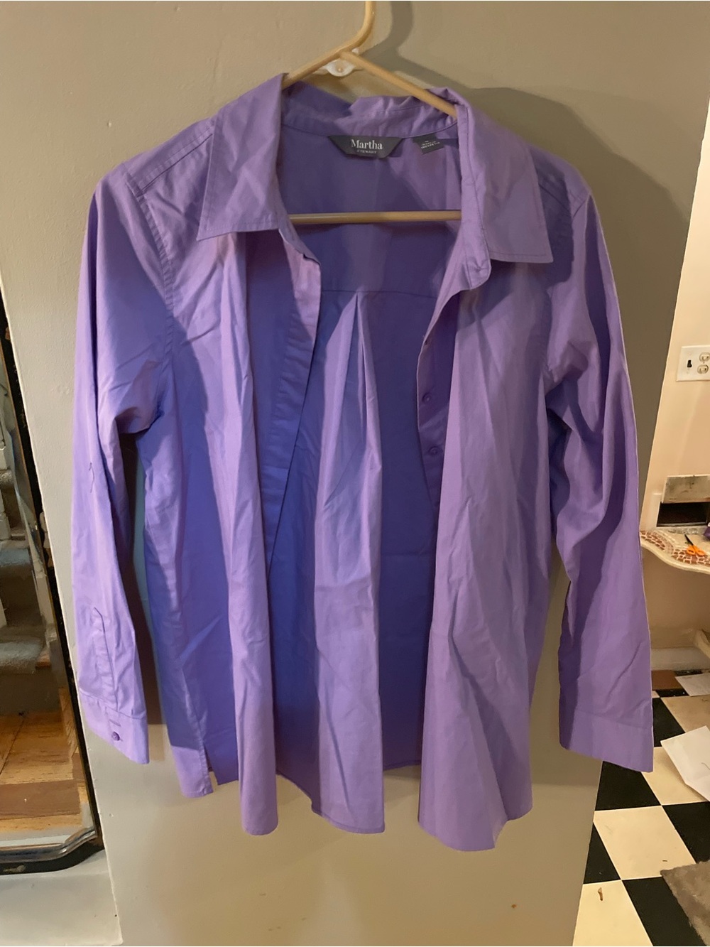 Martha Stewart Lilac Button down Dress Shirt